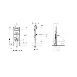 Bâtisupport Geberit Duofix réservoir Sigma 8 cm