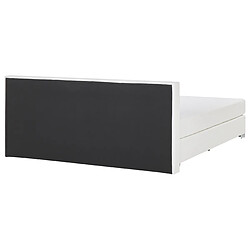 Acheter Beliani Lit boxspring en cuir PU blanc 180x200 cm PRESIDENT