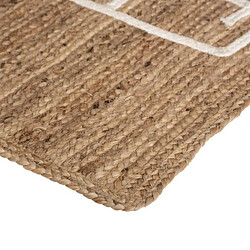 Pegane Tapis en jute / coton coloris beige moyen - Longueur 80 x Profondeur 150 x Hauteur 0,5 cm