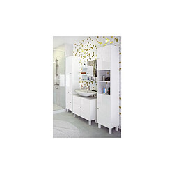 Avis CORAIL Colonne de salle de bain L 30 cm - Blanc brillant