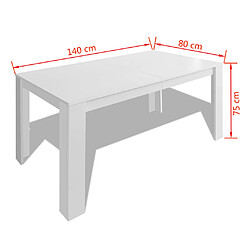 Acheter vidaXL Bureau d'angle 4 étagères blanc