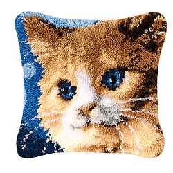 Avis Kits de crochet de verrouillage pour housse de coussin bricolage housse de coussin 43x43cm chat