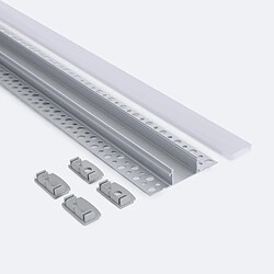 Acheter Ledkia Profilé Aluminium Intégration Plâtre/Placo pour Ruban LED jusqu'à 20 mm 2 m