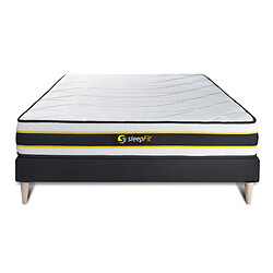 Sleepfit Ensemble sommier + matelas FLEXY ressorts ensachés et mémoire de forme 140x190