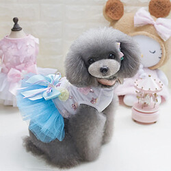 Jolie jupe de chien princesse robe bowtie vêtements de fête pour petit chien m