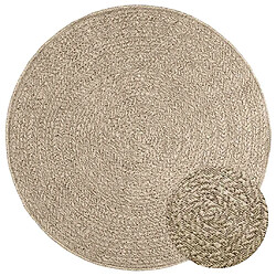 vidaXL Tapis ZIZUR beige Ø 120cm aspect de jute intérieur et extérieur