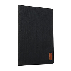 Etui en PU tissu avec support noir pour votre Apple iPad 10.2 (2019)