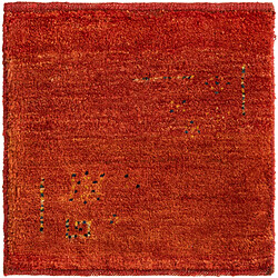 Vidal Tapis de laine 50x45 rouge Gabbeh