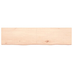 Avis vidaXL Étagère murale 160x40x(2-4) cm bois de chêne massif non traité