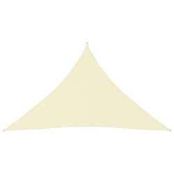 Helloshop26 Voile d'ombrage parasol tissu oxford triangulaire 4 x 4 x 5,8 m crème 02_0009877