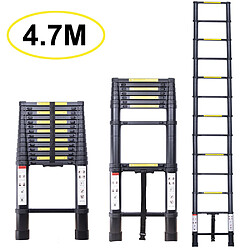 Échelle Télescopique 4.7M, Extensible Ladder Aluminium Échelle Multi-Fonction