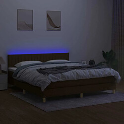 Avis Sommier à lattes,Cadre à lattes de lit pour Adulte matelas et LED Marron foncé 180x200cm -MN93731