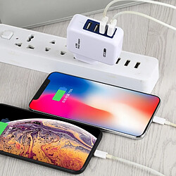 Wewoo Chargeur de voyage pour mural USB 3.1A 4 ports 3.1A 15V 5V avec prise UE (blanc) pas cher