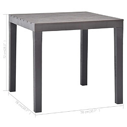 Maison Chic Table de jardin | Table d'extérieur Moka 78x78x72 cm Plastique -GKD17984 pas cher