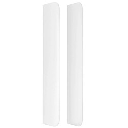 Acheter Maison Chic Tête de lit scandinave avec oreilles,meuble de chambre Blanc 203x16x118/128 cm Similicuir -MN60086