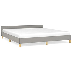 vidaXL Cadre de lit sans matelas gris clair 180x200 cm tissu