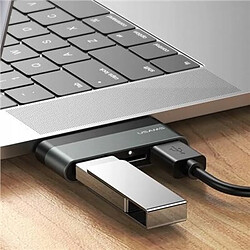 GUPBOO USAMS Adaptateur USB-C Mini HUB 2xUSB +Micro SD Gris,JL2403 pas cher