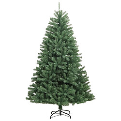 vidaXL Sapin de Noël artificiel à charnières avec support vert 150 cm