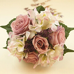 Avis Rose Fleurs D'hortensia Bouquet Maison Mariage Décoration Cadeau De Fête Pourpre