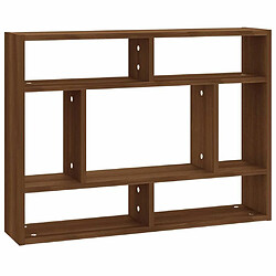 Maison Chic Étagère murale flottante,Etagère de rangement Chêne marron 75x16x55 cm Bois d'ingénierie -MN47599