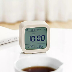 Universal Réveil Bluetooth Thermomètre numérique Surveillance de la température et de l'humidité Horloge lumineuse 3 en 1 Enfant Bébé | Télécommande intelligente (beige 80,3 x 41 x 83 mm)