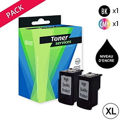 TONER SERVICES Compatible Canon PG512/CL513 Pack 2 Cartouches Noir/couleurs (2970B010)