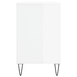 Maison Chic Armoire à chaussure,Meuble à Chaussures Blanc brillant 102x36x60 cm Bois ingénierie -MN60597 pas cher