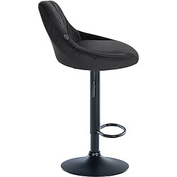 Acheter Non Tabouret de bar Lazio velours noir