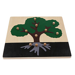 Enfants En Bois Montessori Animal Peg Jigsaw Puzzle Toy Tree