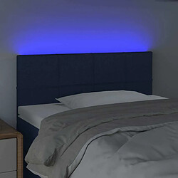 Avis Maison Chic Tête de lit moderne à LED lumineuse pour chambre - Décoration de lit Bleu 80x5x78/88 cm Tissu -MN32165