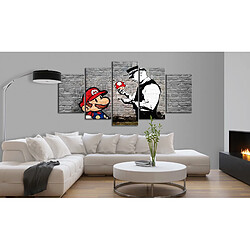 Artgeist Tableau - Super Mario Mushroom Cop (Banksy) [100x50]