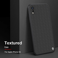 Acheter Wewoo Coque en TPU texturée 3D en nylon pour iPhone XR (Noir)