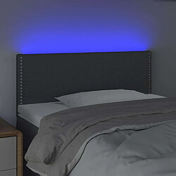 Avis Maison Chic Tête de lit scandinave à LED,meuble de chambre Gris foncé 90x5x78/88 cm Tissu -MN17562