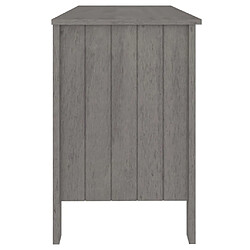 Avis Helloshop26 Bureau table poste de travail meuble d'ordinateur informatique étude HAMAR clair 113 x 50 x 75 cm bois massif de pin gris 02_0023853