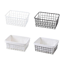 Acheter panier de fer panier salle de bain cuisine panier de rangement blanc sans entoilage