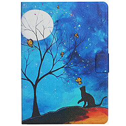 Etui en PU avec support et porte-cartes lune pour votre Samsung Galaxy Tab A8 (2021) SM-X200/SM-X205