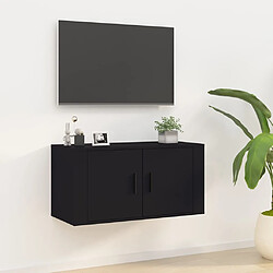 vidaXL Meuble TV mural Noir 80x34,5x40 cm