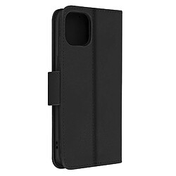 Avizar Etui Folio Cuir iPhone 14 Plus Noir