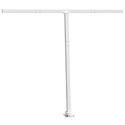 vidaXL Jeu de poteaux d'auvent blanc 300x245 cm fer