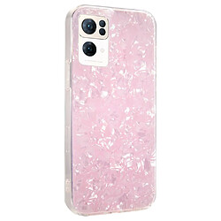 Coque en TPU + acrylique IPAKY IMD, antichoc, bords fins, rose pour votre Oppo Reno7 Pro 5G