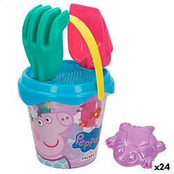 Set de jouets de plage Peppa Pig 14 x 12,5 x 14 cm (24 Unités)