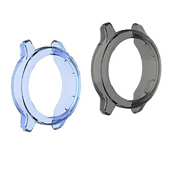 Étui De Protection En TPU Pour Montre Intelligente De 42 Mm Anti-collision Pour Garmin ActiveS 1 Noir + 1 Bleu pas cher