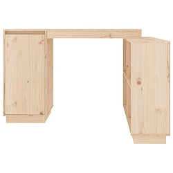 Helloshop26 Bureau table poste de travail meuble d'ordinateur informatique étude 110 x 50 x 75 cm bois massif de pin brun 02_0023369