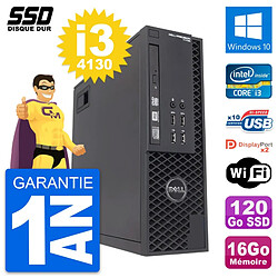 PC Dell Precision T1700 SFF Intel i3-4130 RAM 16Go SSD 120Go Windows 10 Wifi - Occasion