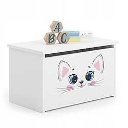 Mpc Coffre a jouets sticker chaton 42x40x73