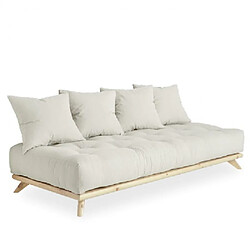 Inside 75 Canapé convertible futon SENZA pin naturel coloris naturel couchage 90 cm.