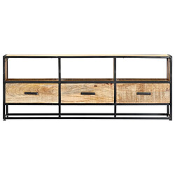 vidaXL Meuble TV 120x30x45 cm Bois solide de manguier