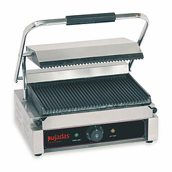 Grill Panini Plaques en Fonte Rainurées 320 x 210 mm - Pujadas