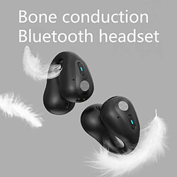 General Casque à conduction osseuse avec clip d'oreille sans fil, mini casque à conduction osseuse, casque sans fil Bluetooth, casque à oreille ouverte Bluetooth pour le cyclisme, la conduite, la course à pied(Blanc) pas cher