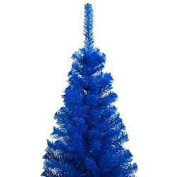 vidaXL Arbre de Noël artificiel pré-éclairé et boules bleu 120 cm PVC